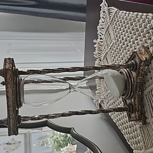 Copper/gold plated hour glass 11" tall